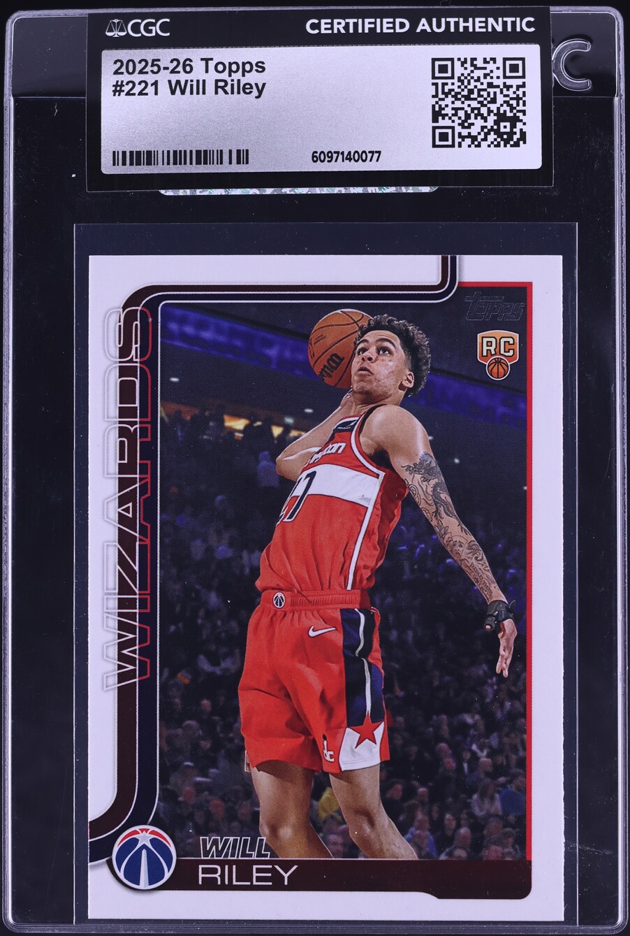 2025 Topps Will Riley ROOKIE #221 CGC AUTH