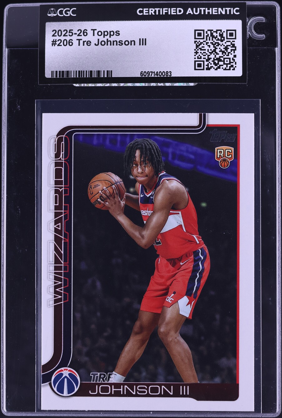 2025 Topps Tre Johnson III ROOKIE #206 CGC AUTH
