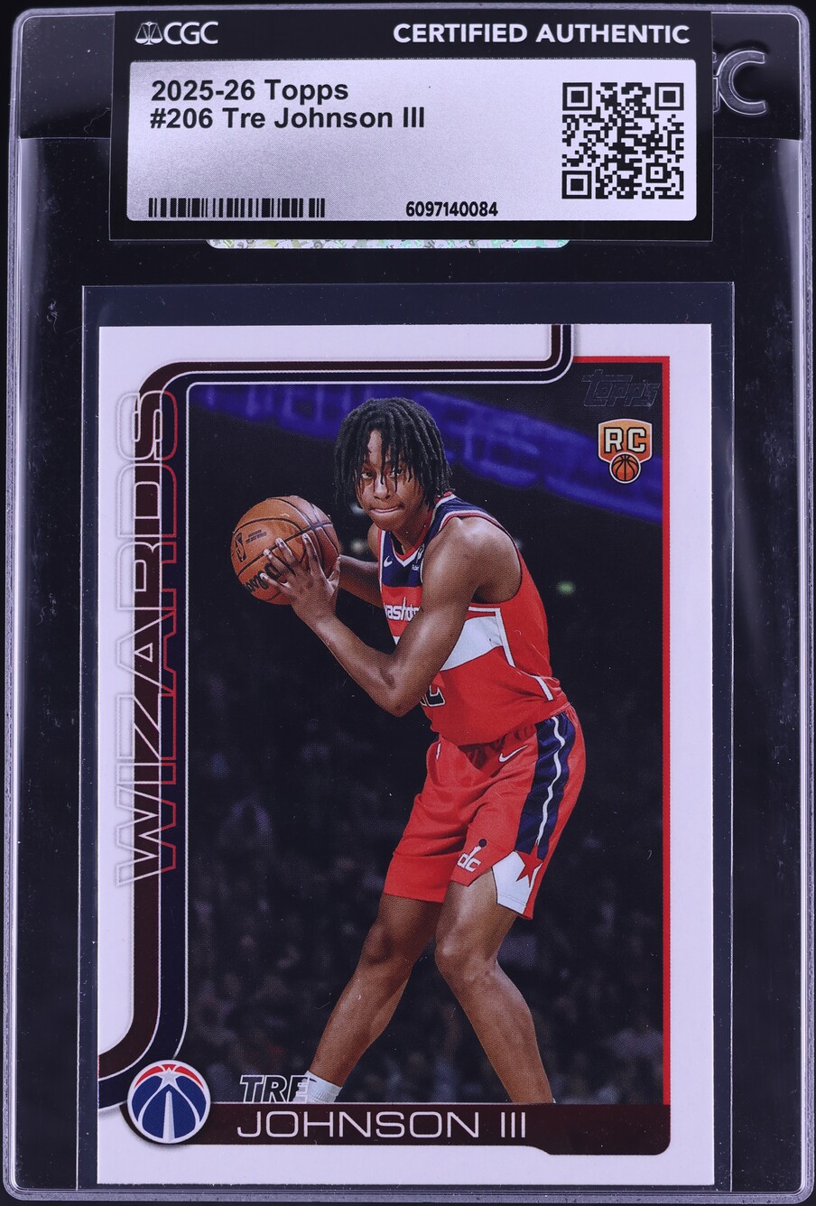 2025 Topps Tre Johnson III ROOKIE #206 CGC AUTH