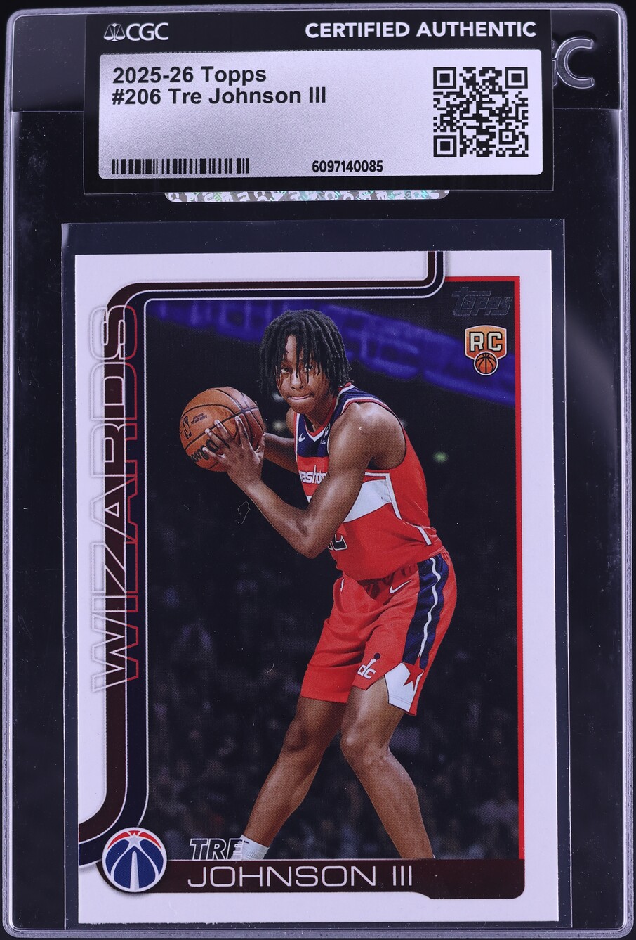 2025 Topps Tre Johnson III ROOKIE #206 CGC AUTH