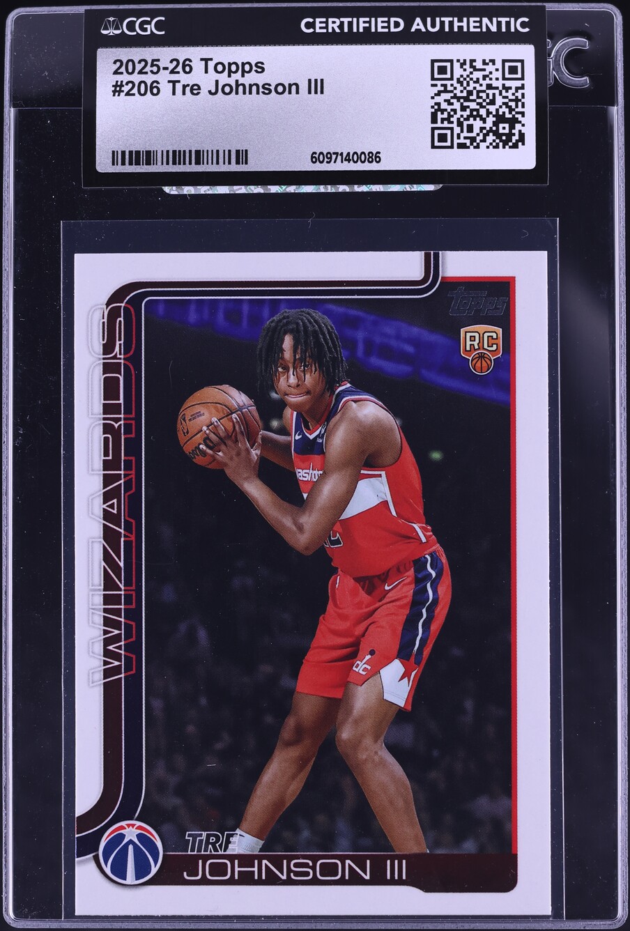 2025 Topps Tre Johnson III ROOKIE #206 CGC AUTH