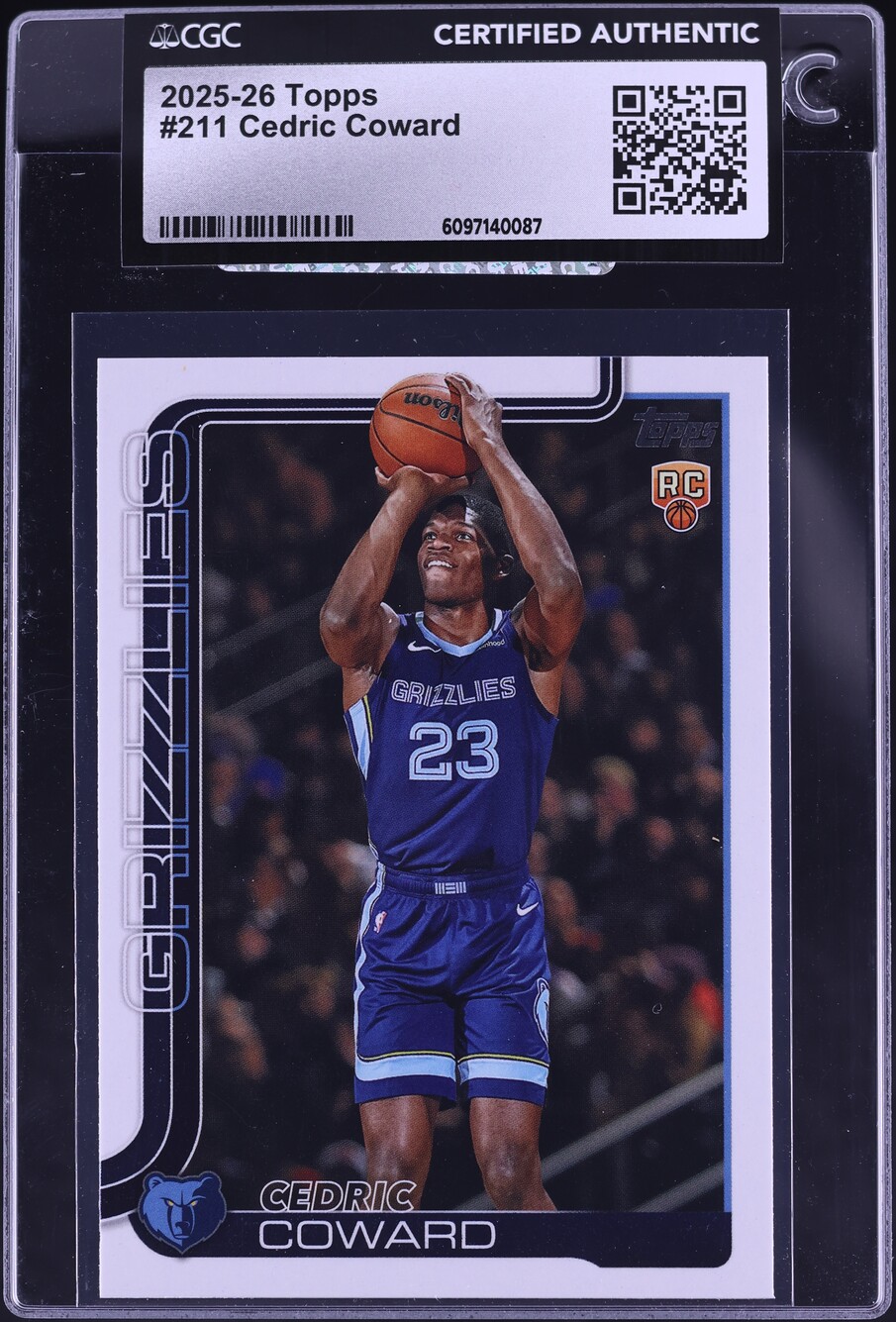 2025 Topps Cedric Coward ROOKIE #211 CGC AUTH