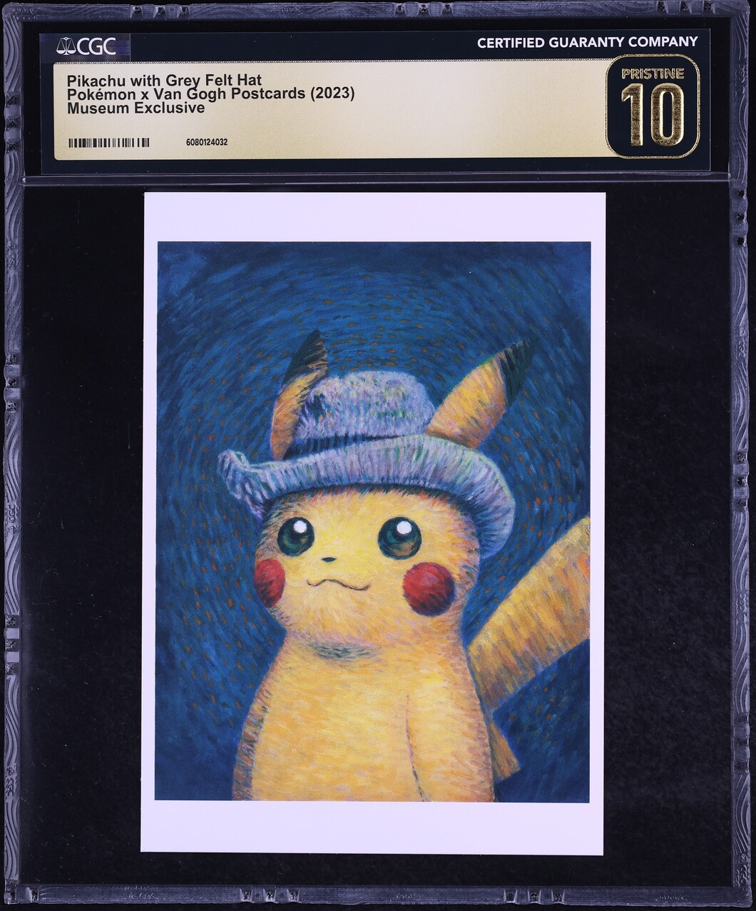 2023 Pokemon Van Gogh Postcards Museum Exclusive Pikachu With Grey Felt Hat CGC 10 PRISTINE