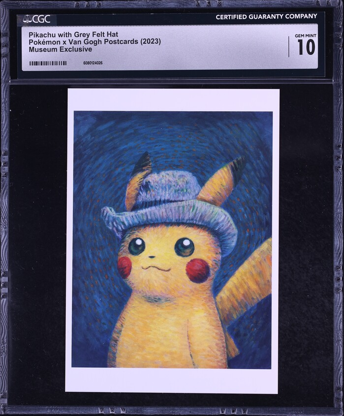 2023 Pokemon Van Gogh Postcards Museum Exclusive Pikachu With Grey