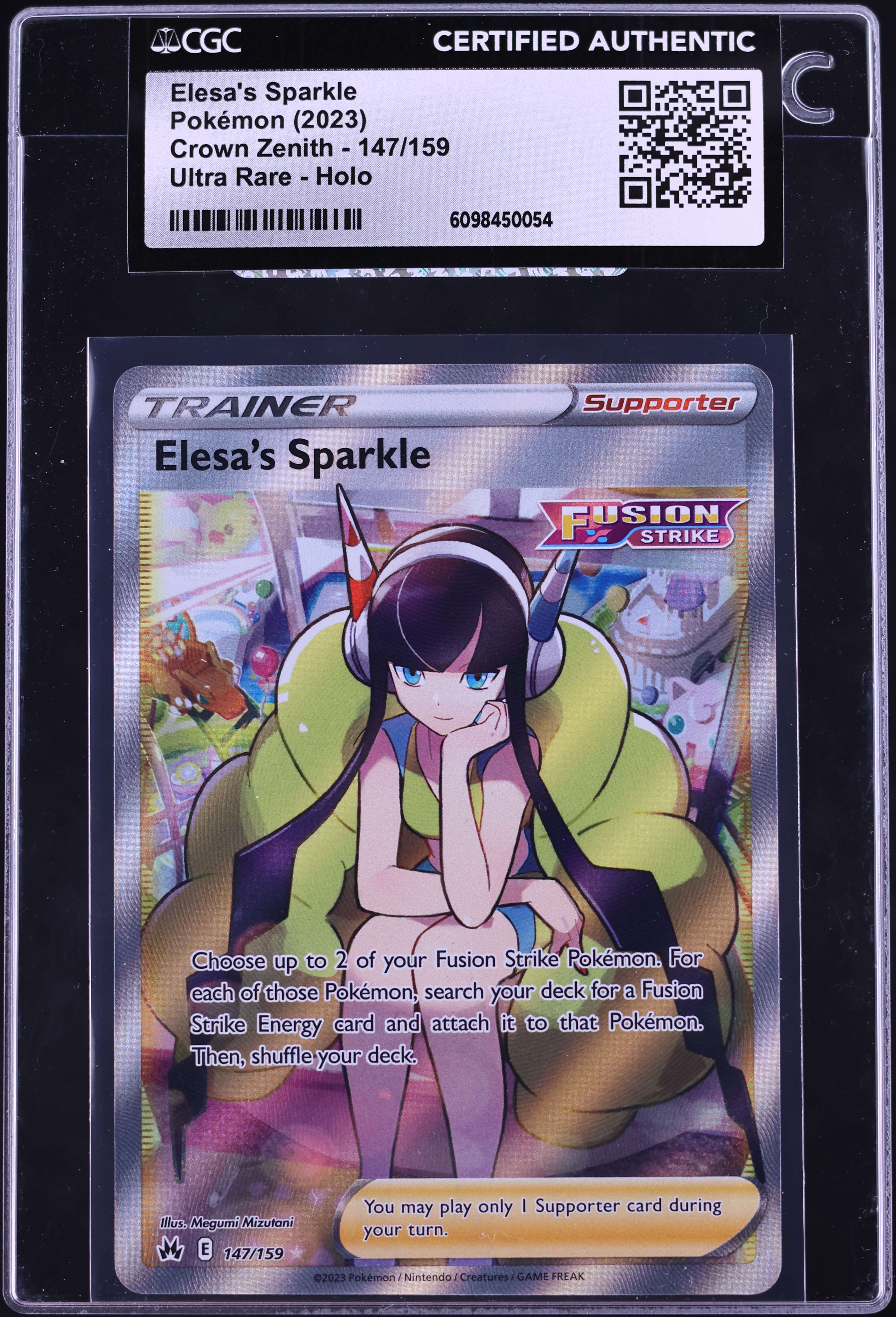 2023 Pokemon Sword & Shield Crown Zenith Full Art Elesa's Sparkle #147 CGC  AUTH on Fanatics Collect