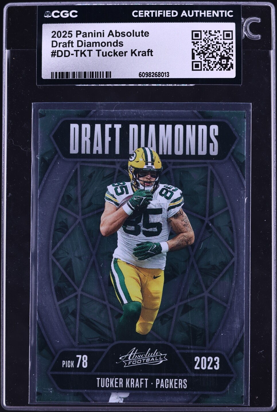 2025 Absolute Draft Diamonds Tucker Kraft #DD-TKT CGC AUTH