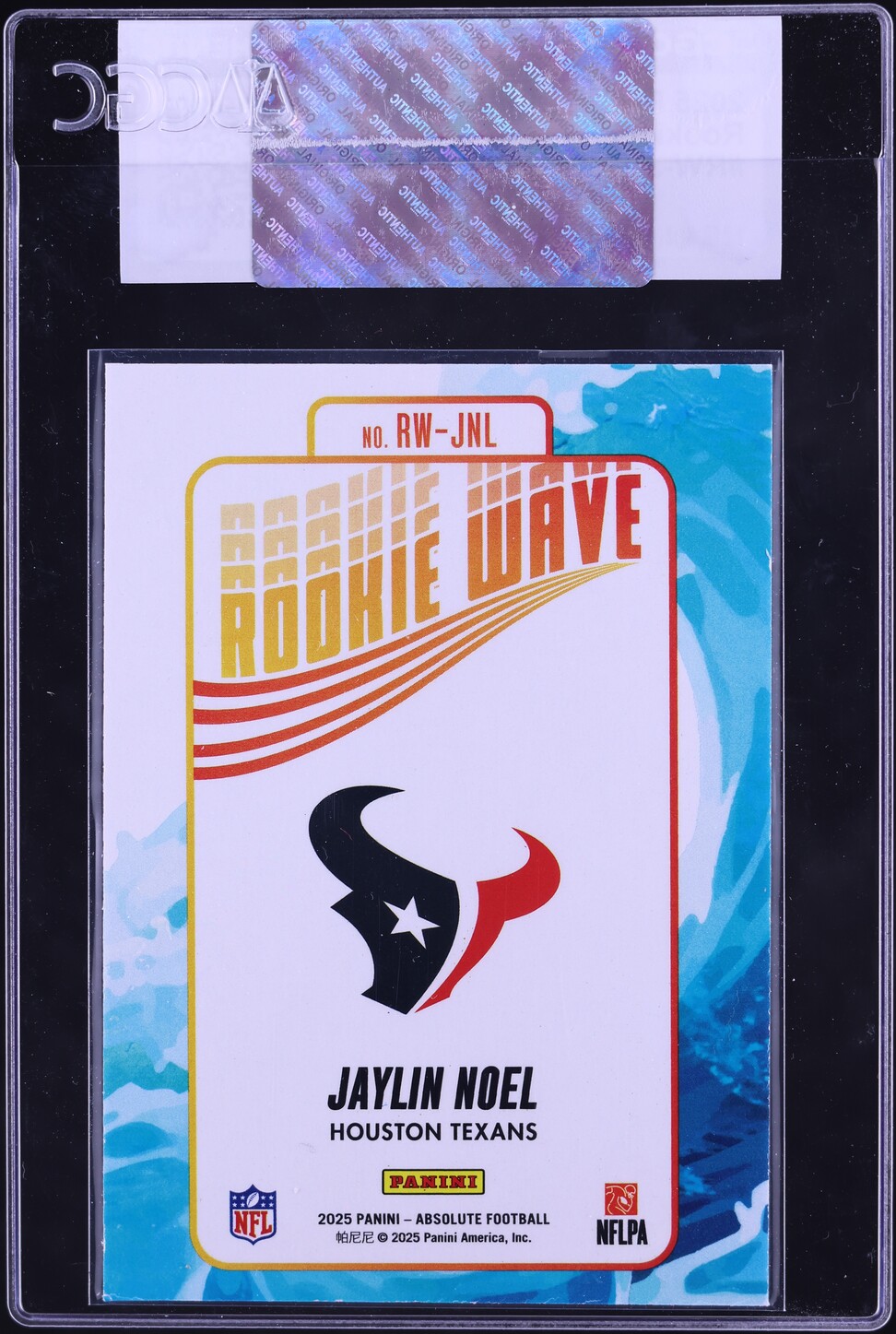 2025 Absolute Wave Jaylin Noel ROOKIE #RW-JNL CGC AUTH