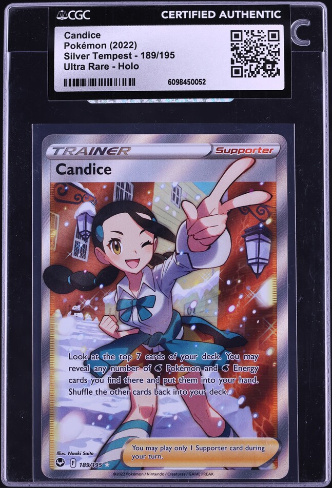 2022 Pokemon Sword & Shield Silver Tempest Candice #189 CGC 9.5 MINT+ on  Fanatics Collect