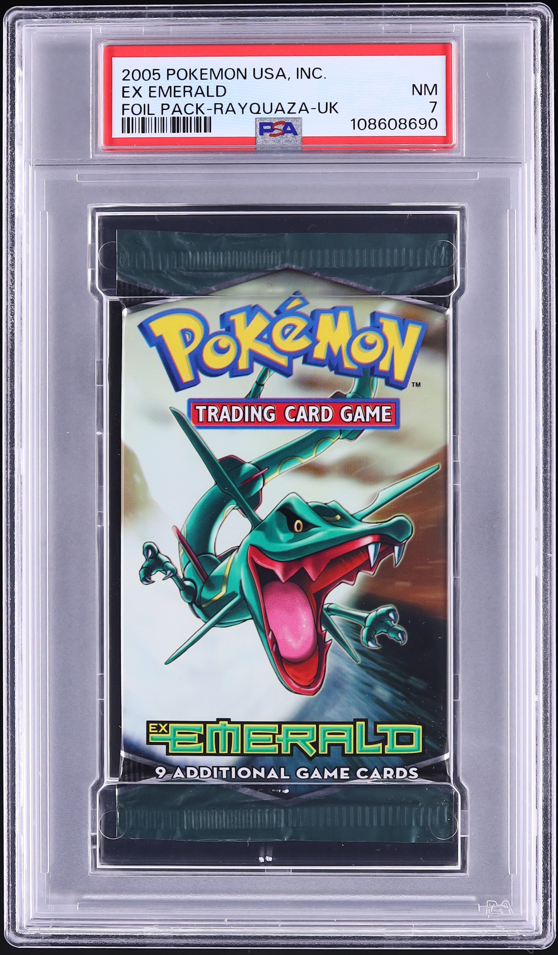 2005 Pokemon EX Emerald Foil Pack Rayquaza PSA 7 NRMT on Fanatics