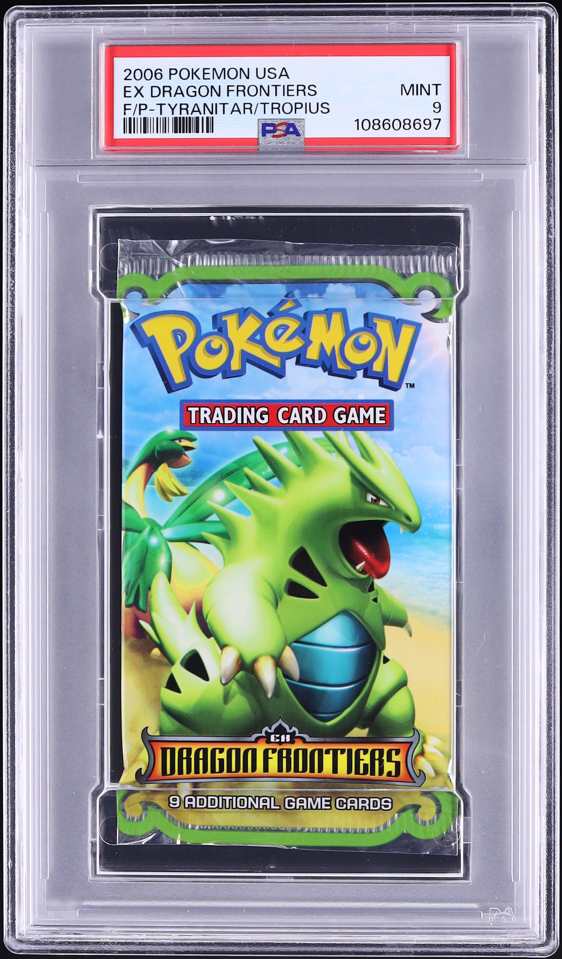 2006 Pokemon EX Dragon Frontiers Foil Pack Tyranitar & Tropius PSA