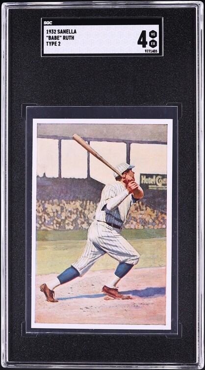 1932 Sanella Babe Ruth TYPE 2 SGC 4 VGEX