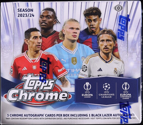 2023 Topps Chrome UEFA Club Competitions Soccer Sealed Jumbo Hobby Box