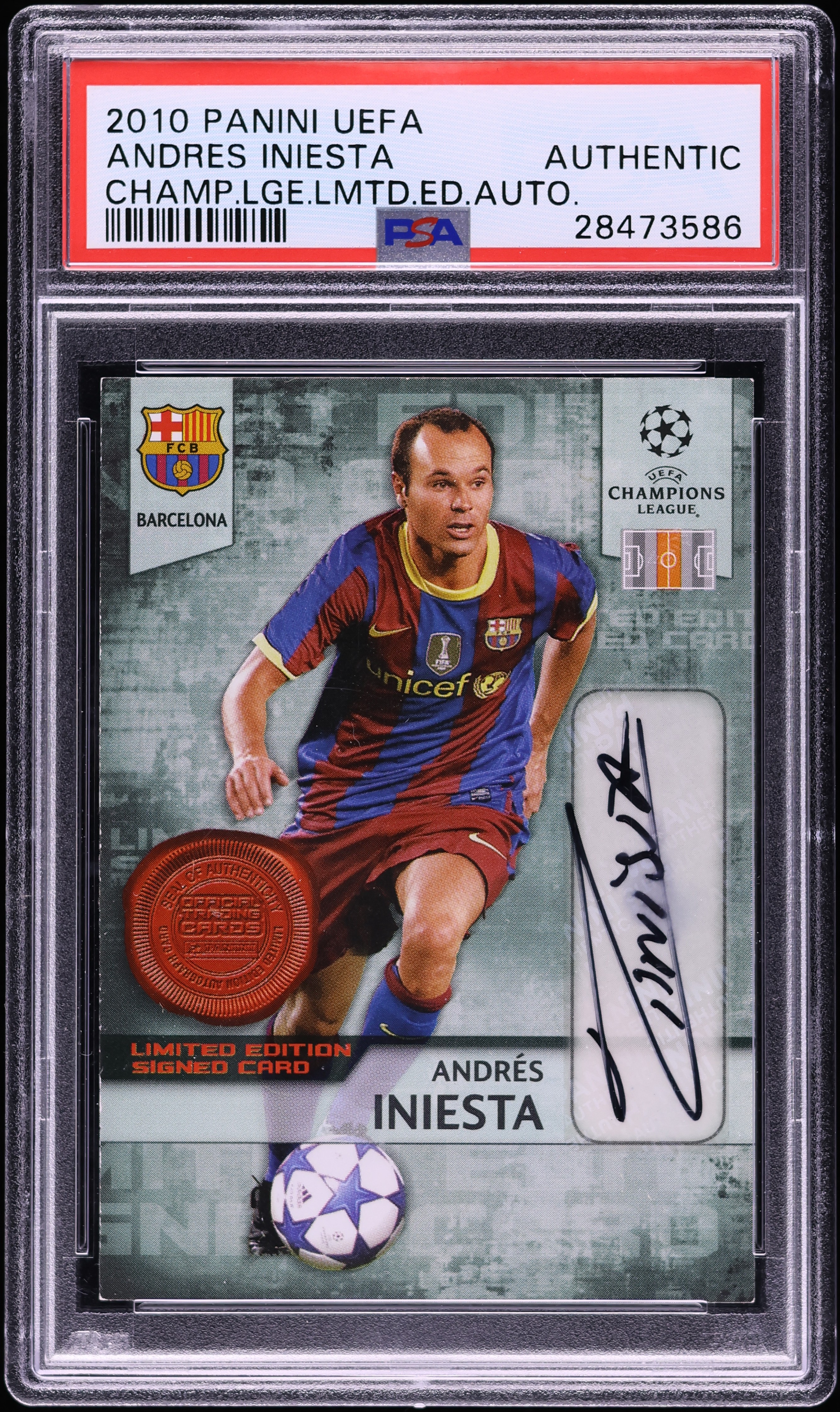 2010 Panini UEFA Champions League Limited Edition Andres Iniesta