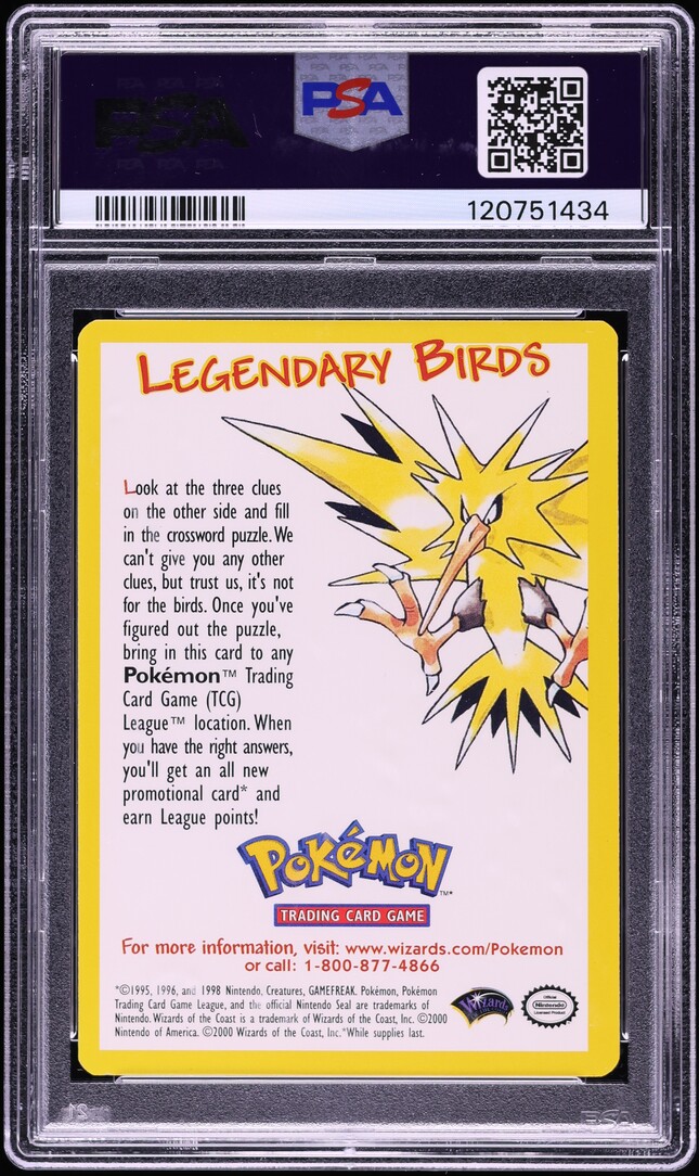 2000 Pokemon Insert Cards Legendary Birds PSA 10 GEM MINT on Fanatics  Collect