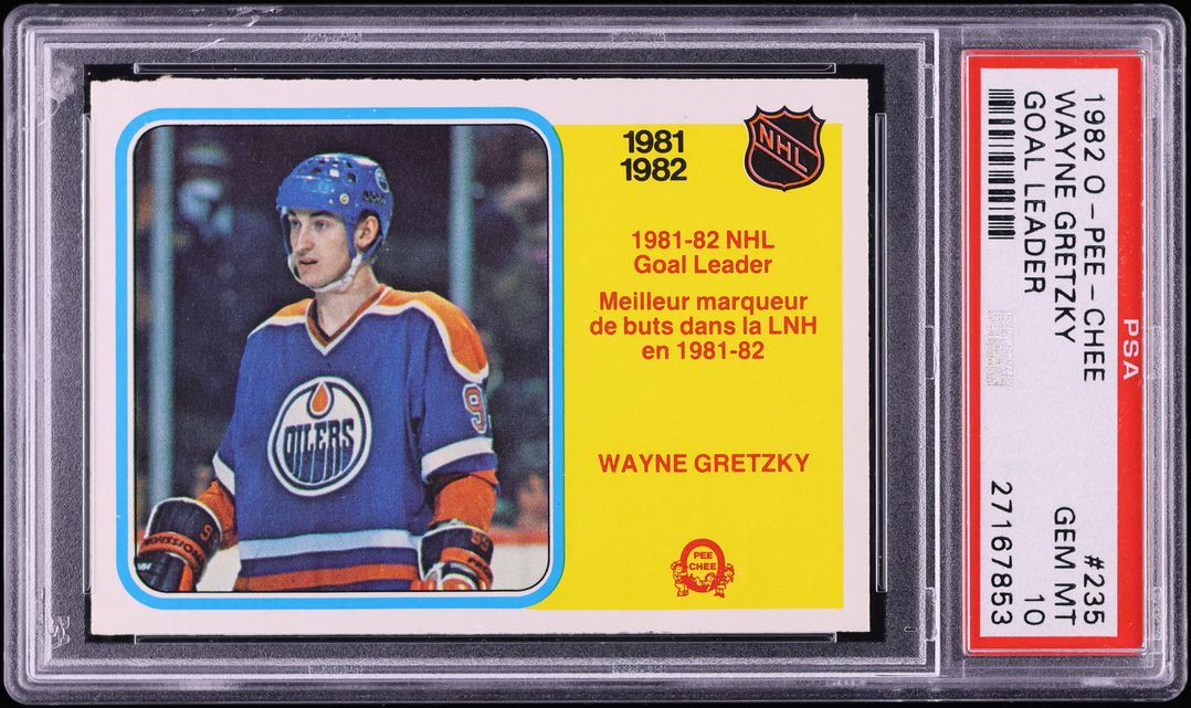 1982 O-Pee-Chee Hockey Wayne Gretzky GOAL LDRS #235 PSA 10 GEM MINT