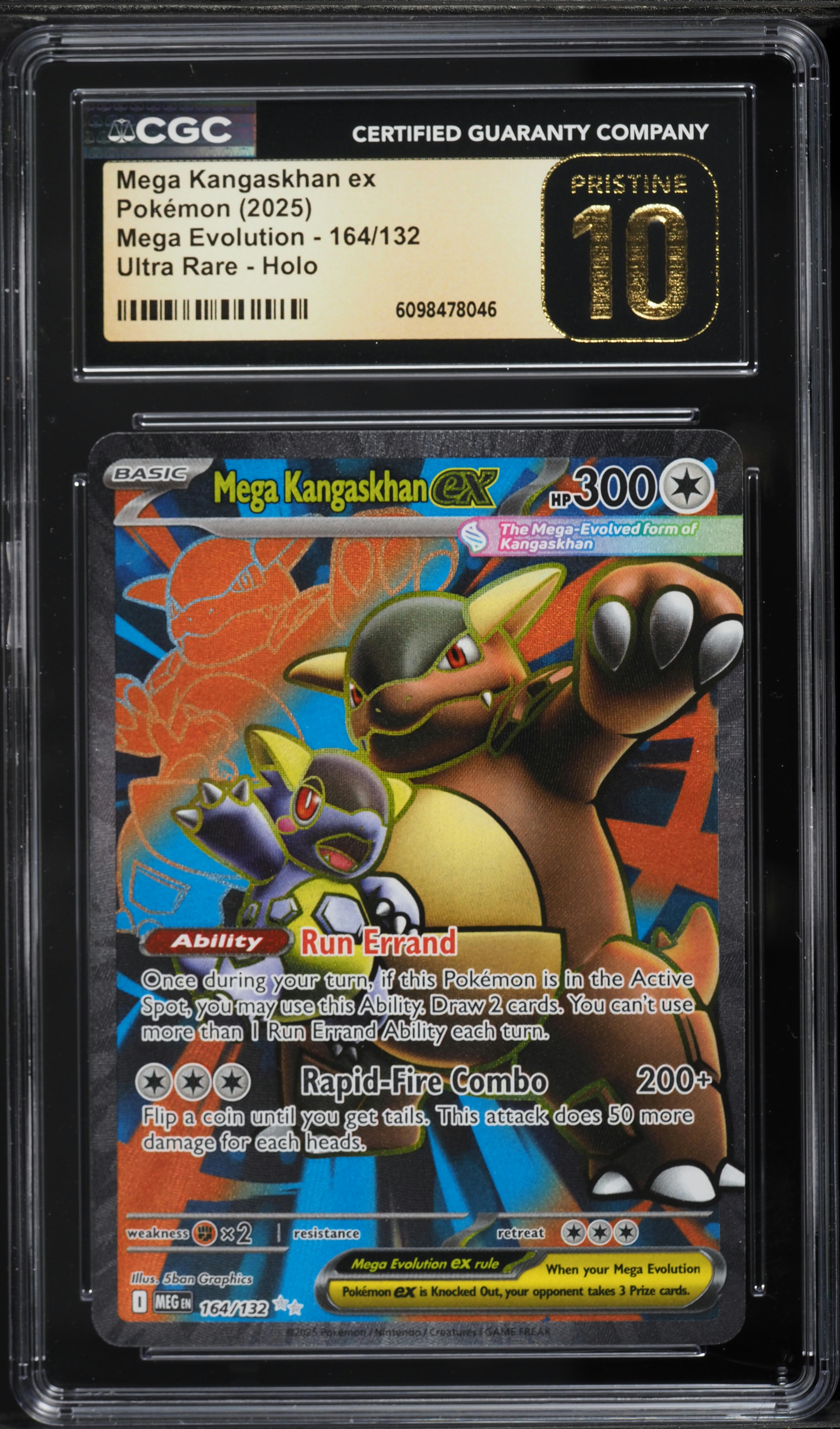 2025 Pokemon Mega Evolution Full Art Mega Kangaskhan ex #164 CGC