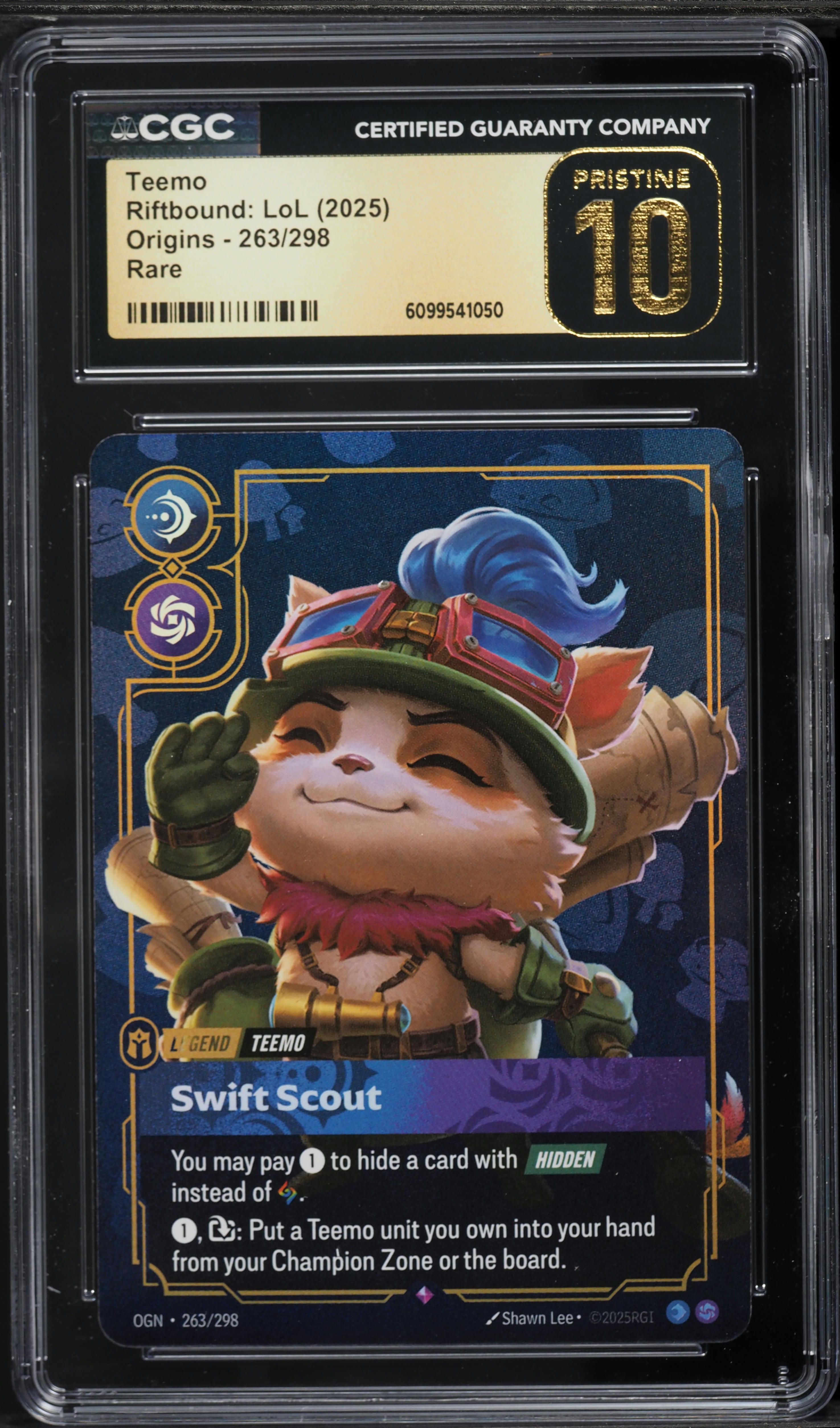 2025 Riftbound League Of Legends LoL Origins Teemo #263 CGC 10