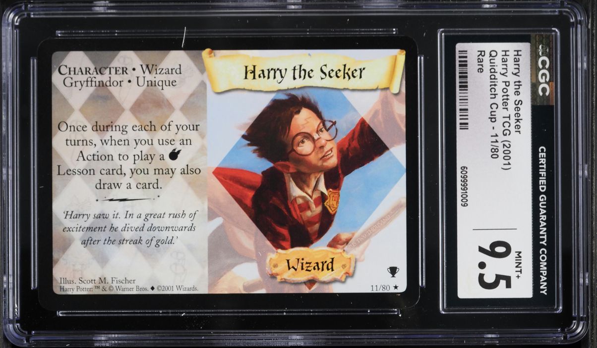 2001 Harry Potter TCG Quidditch Cup Harry The Seeker #11 CGC 9.5
