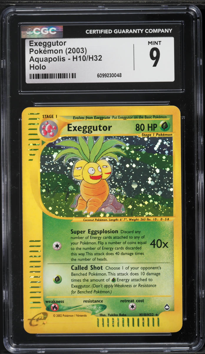 2003 Pokemon Aquapolis Holo Exeggutor #H10 CGC 9 MINT