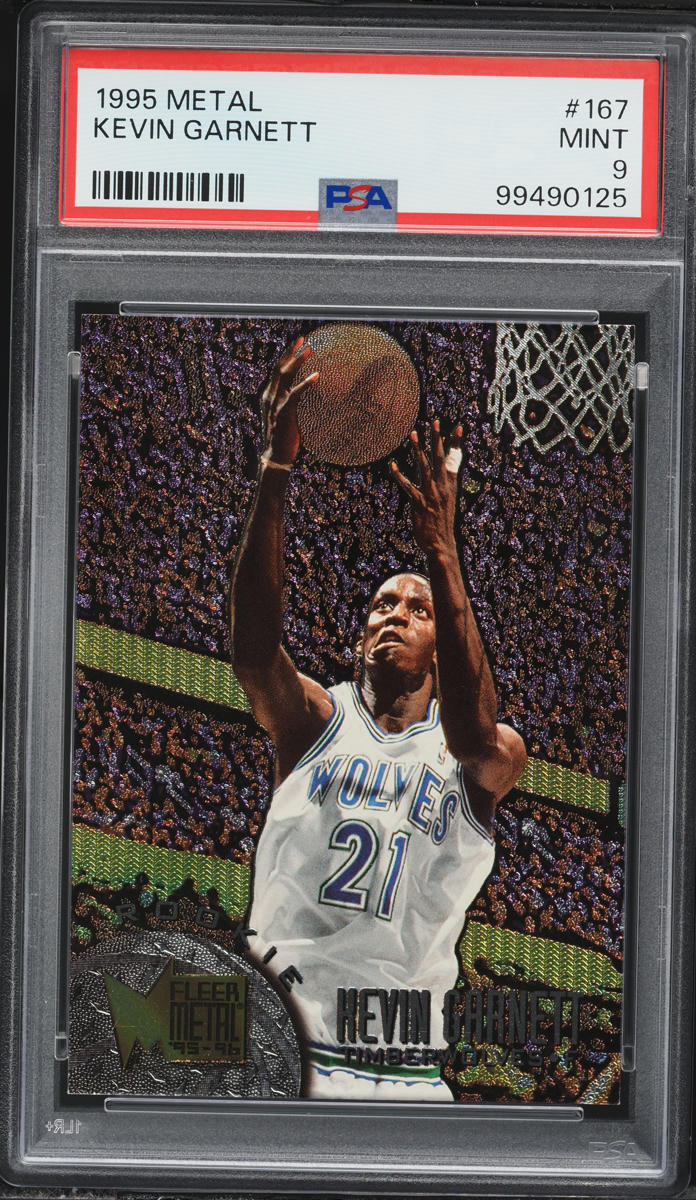 1995 Metal Basketball Kevin Garnett ROOKIE #167 PSA 9 MINT