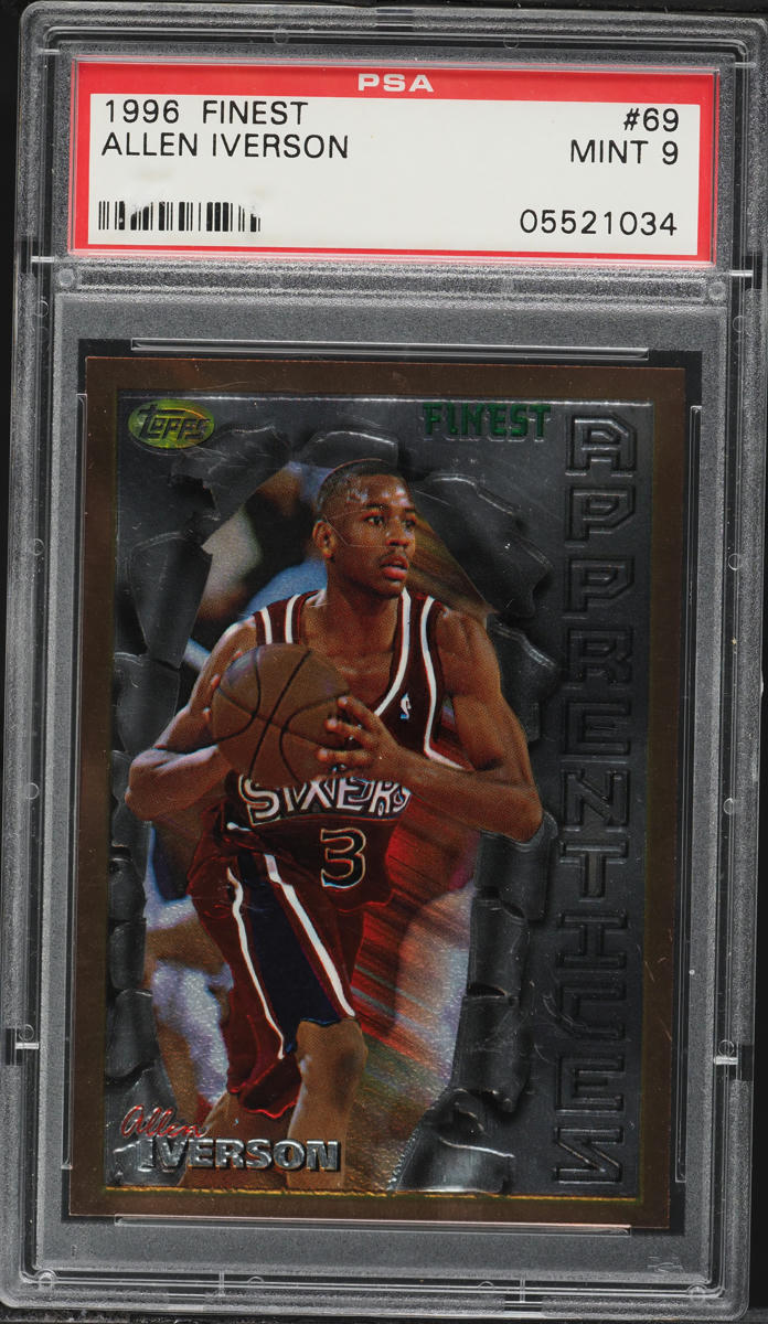 1996 Finest Basketball Allen Iverson ROOKIE #69 PSA 9 MINT