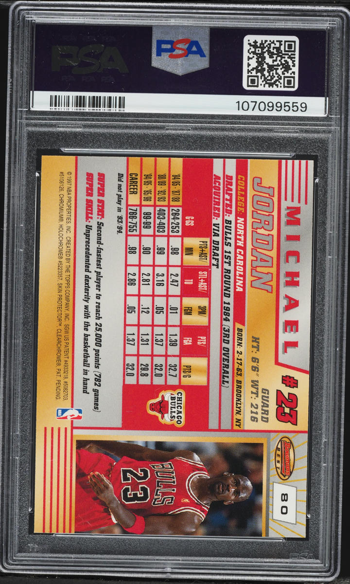 1996 Bowman's Best Michael Jordan #80 PSA 10 GEM MINT