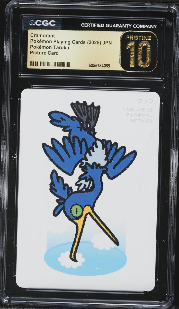 2025 Pokemon Japanese Playing Cards Taruka Picture Cramorant CGC 10 PRISTINE 2025 Pokemon Japanese Playing Cards Taruka Picture Cramorant CGC 10 PRISTINE