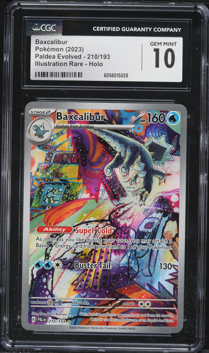 2023 Pokemon Scarlet & Violet Paldea Evolved IR Baxcalibur #210 CGC 10 GEM MINT