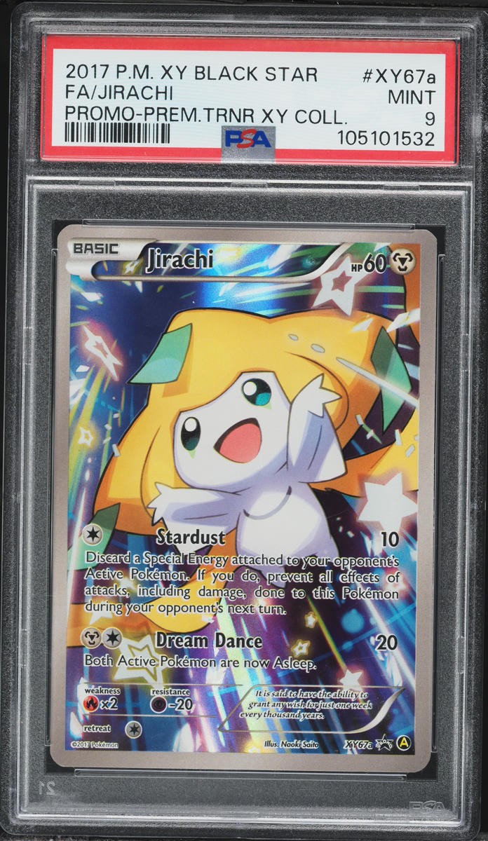 2017 Pokemon XY Promo Premium Trainer Collection Full Art Jirachi #XY67a PSA 9 MINT