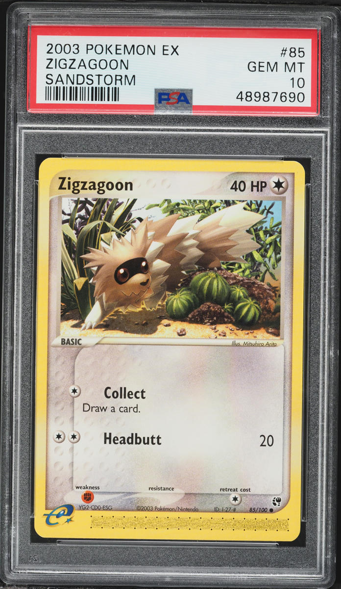 pokemon card zigzagoon Galarian SV078/SV122 Shiny Holo Rare Shining Fates C Colorless Surprise Attack (30) Flip a coin 2003 Pokemon EX Sandstorm Zigzagoon