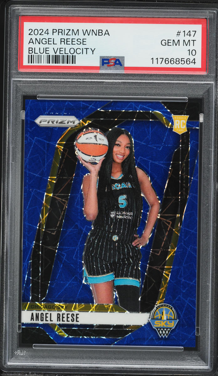 2024 Panini Prizm WNBA Blue Velocity Angel Reese ROOKIE #147 PSA 10 GEM MINT
