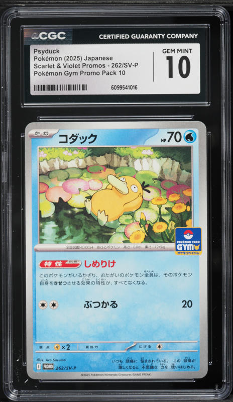 2025 Pokemon Japanese Mega Dream Ex AR Psyduck #199 CGC 9 MINT on