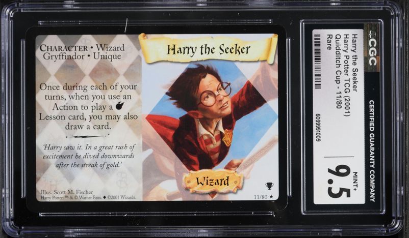 2001 Harry Potter TCG Quidditch Cup Harry The Seeker #11 CGC 9.5