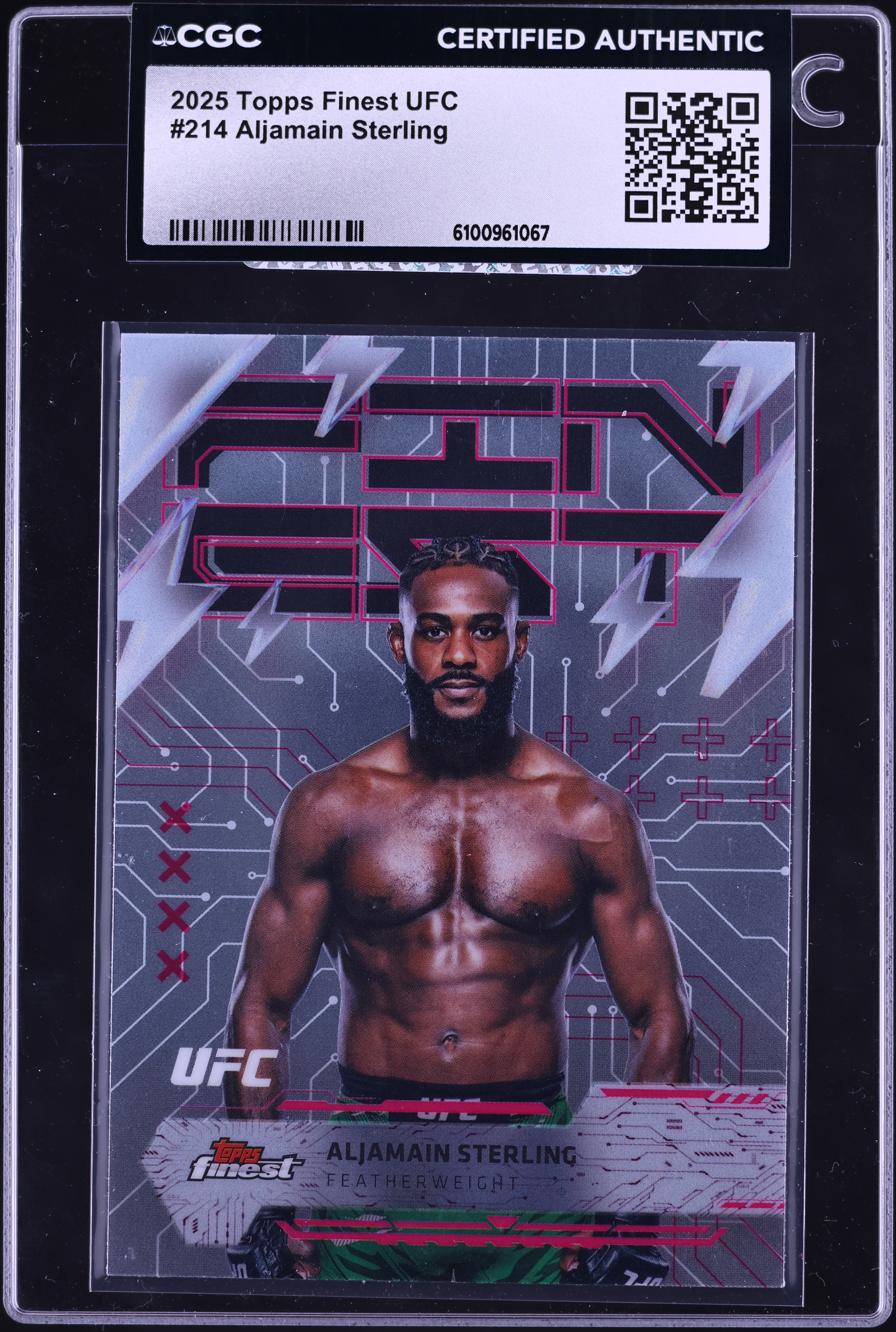 Carte Sportive UFC 2015 Topps Chronicles Aljamain Sterling Rookie Auto 1/8 - Autographe Sticker