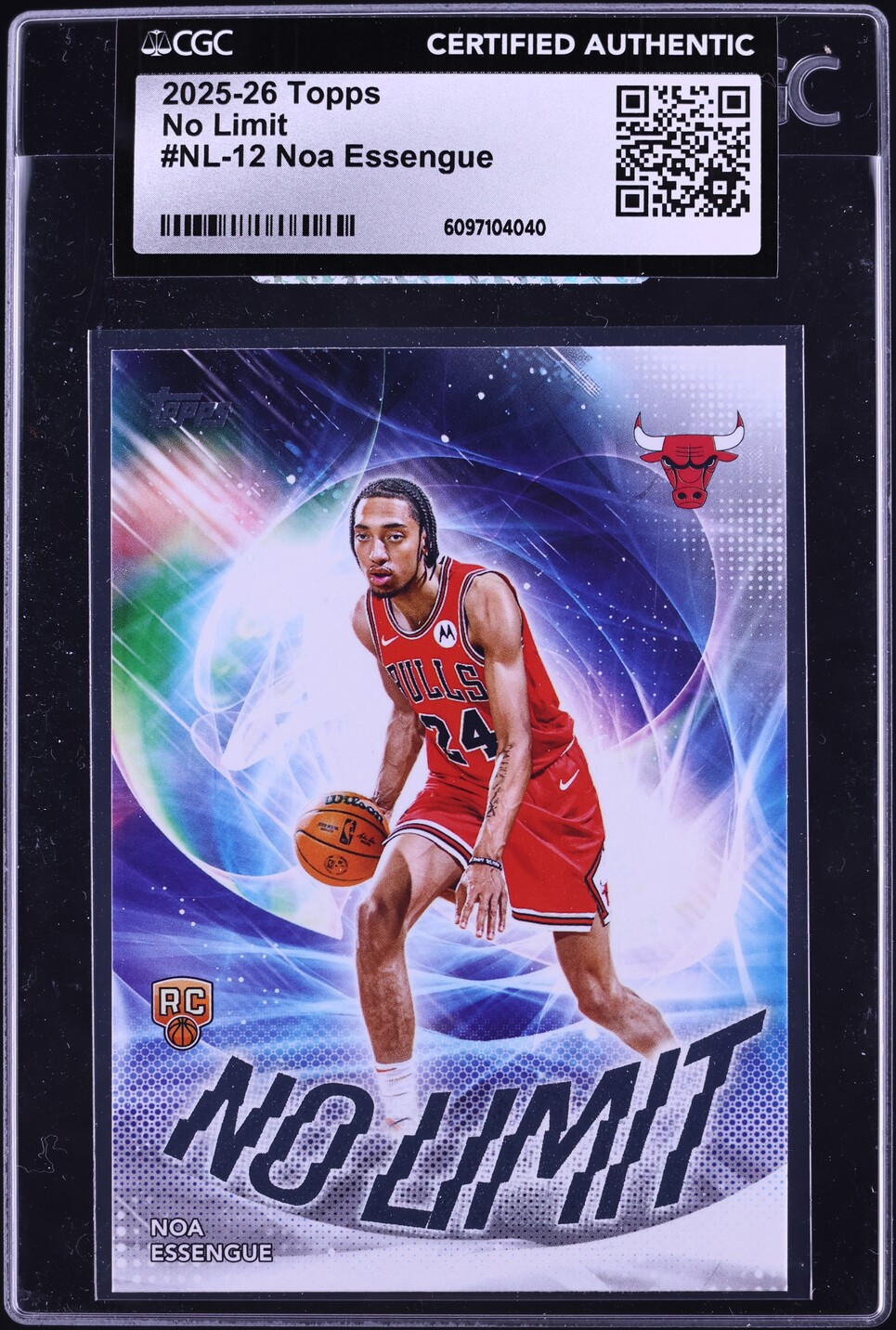 2025 Topps No Limit Noa Essengue ROOKIE #NL-12 CGC AUTH