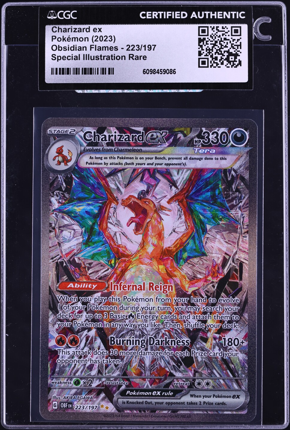 charizard pokemon card 2023 EX Scarlet & Violet 151 Ultra Rare #183 PSA Authenticated 9 Special Illustration Rare Retreat cost PSA 10 GEM MINT JAPANESE