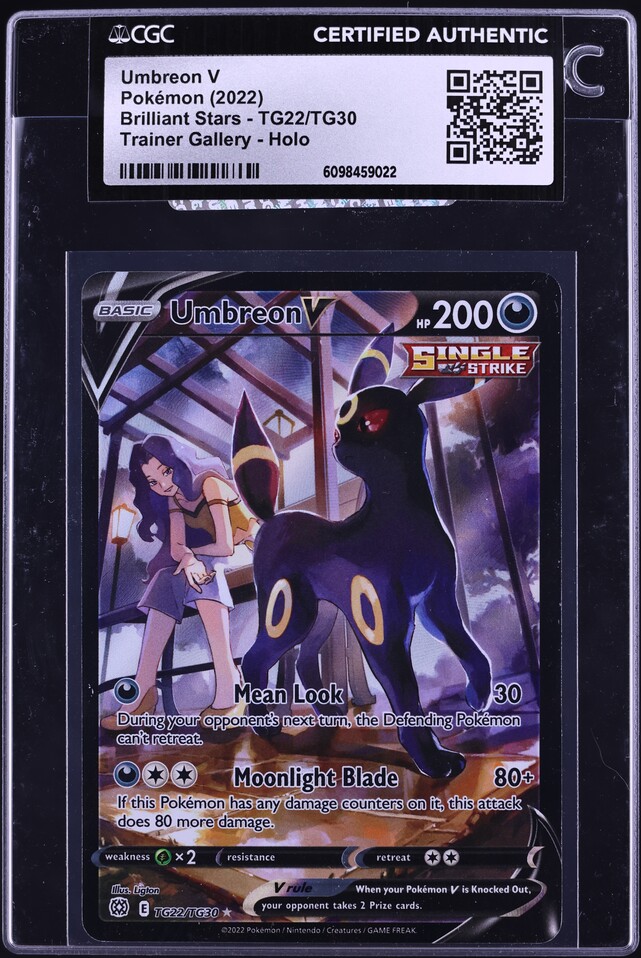 pokemon card tg22 tg30 Umbreon V Brilliant Stars TG22/TG30 PSA 10 TBC Games 2022 Umbreon V Pokemon Brilliant