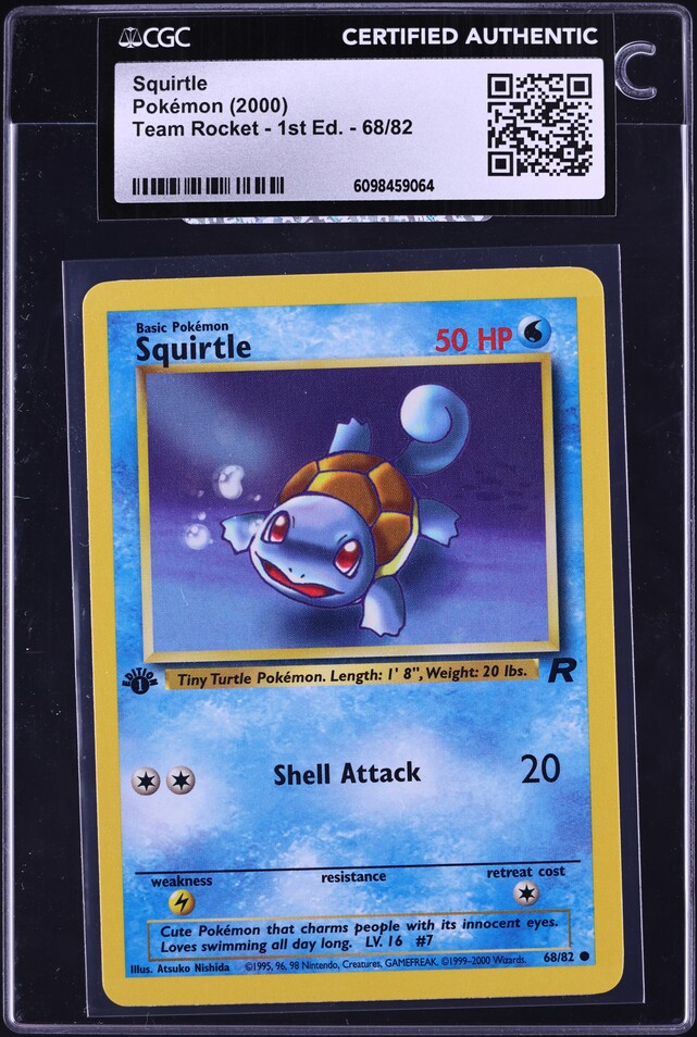 1995 squirtle pokemon card value 68 82 Amazon.com: Pokemon - Squirtle (68) - Team Rocket