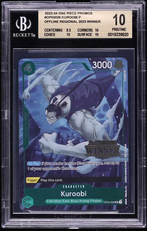 2022 One Piece Promo '23 Offline Regional Winner Kuroobi #OP03-026