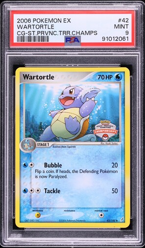 2006 Pokemon EX Crystal Guardians State Championships Wartortle #42 PSA 9 MINT