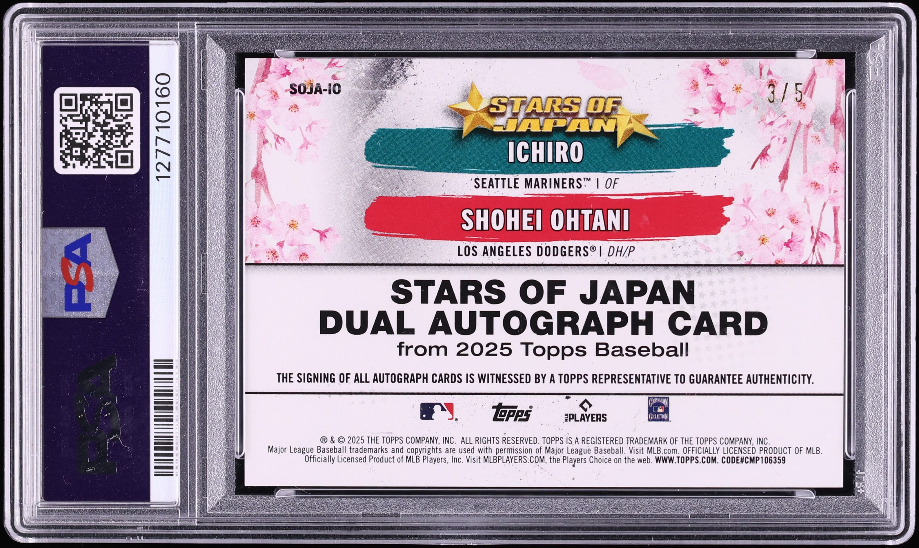 2025 Topps Tokyo Series Stars Of Japan Red Ichiro Shohei Ohtani 