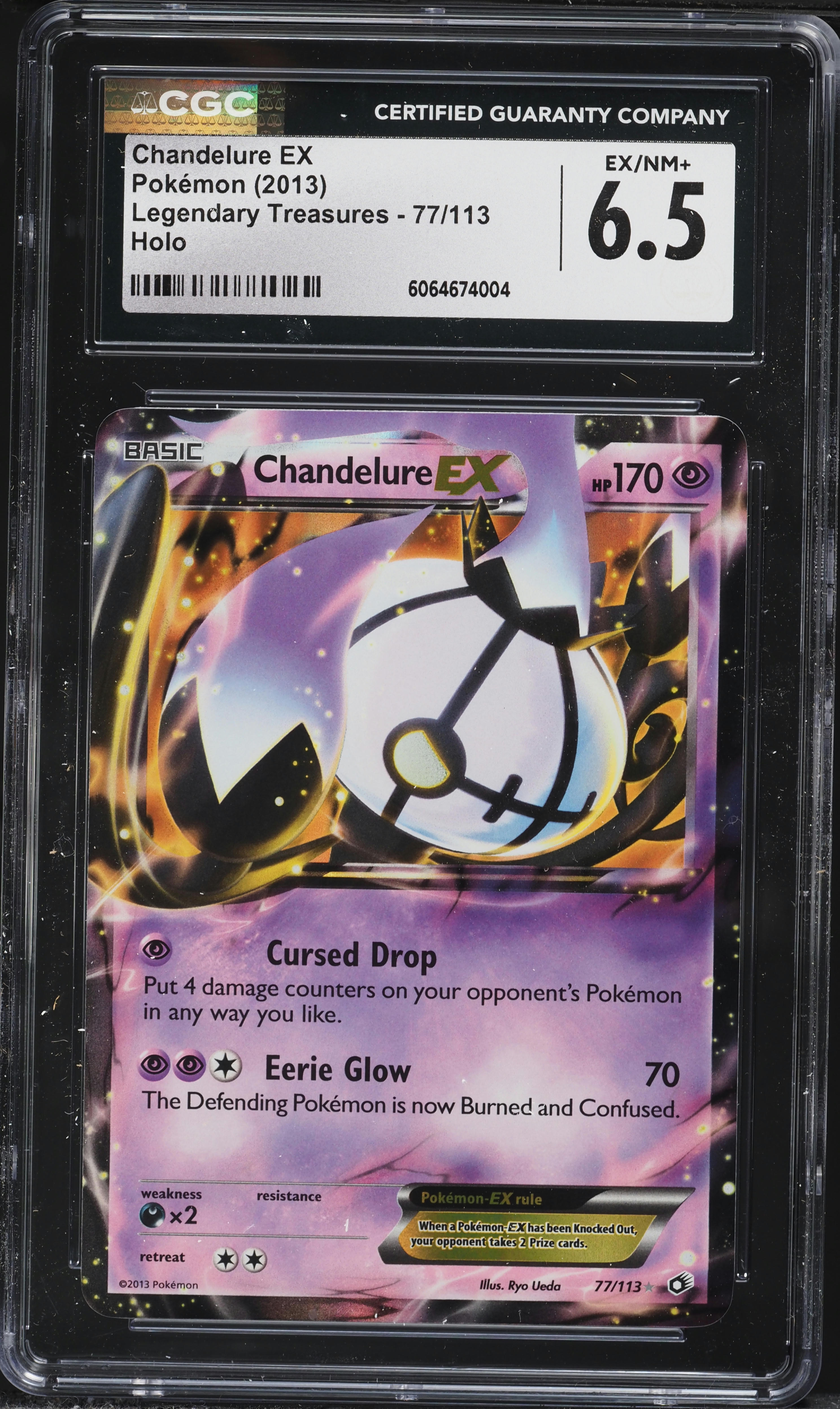 Pokemon Black & White Legendary Treasures Ultra Rare Chandelure EX #77