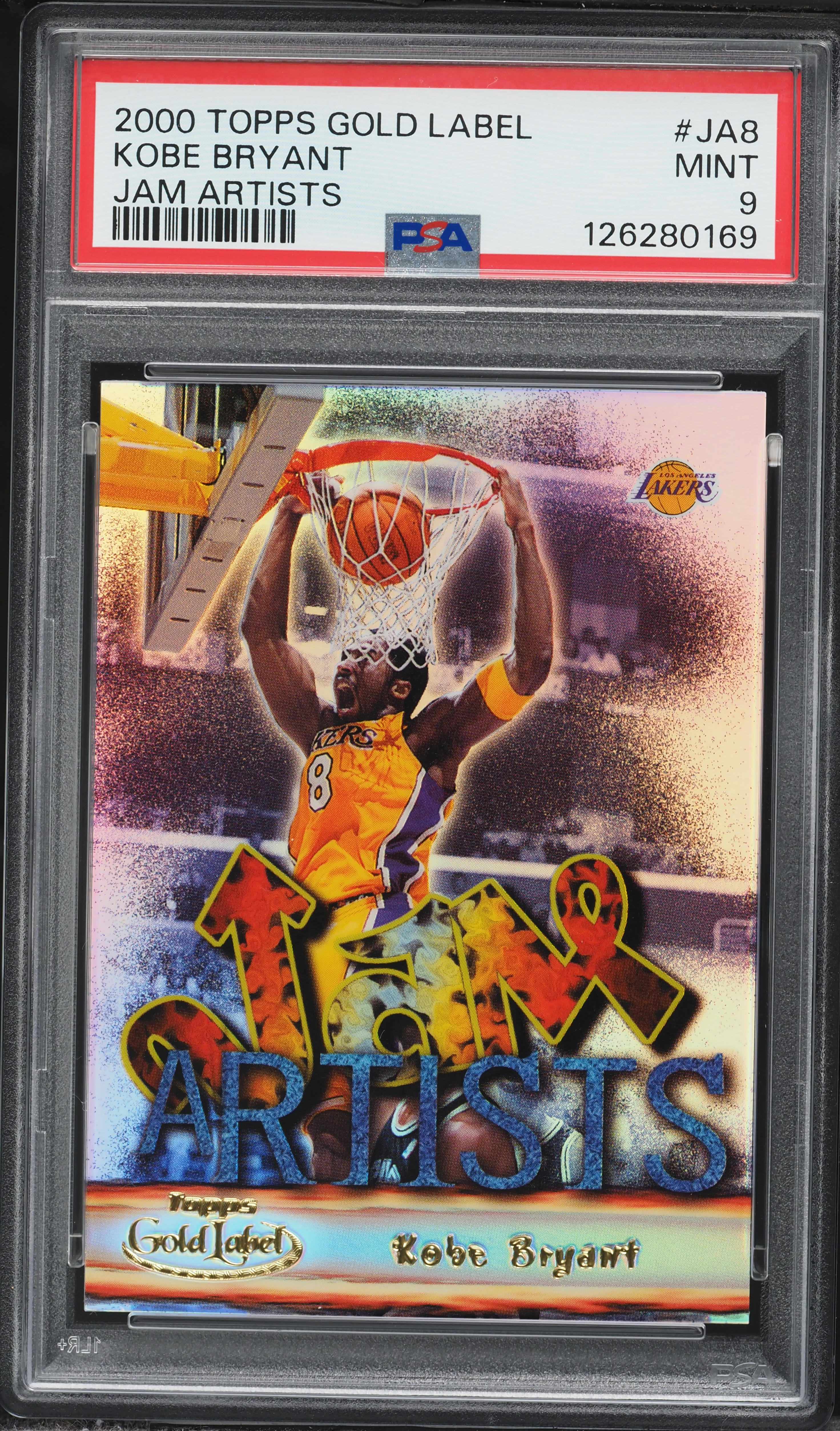 2000 Topps Gold Label Jam Artists Kobe Bryant #JA8 PSA 9 MINT on
