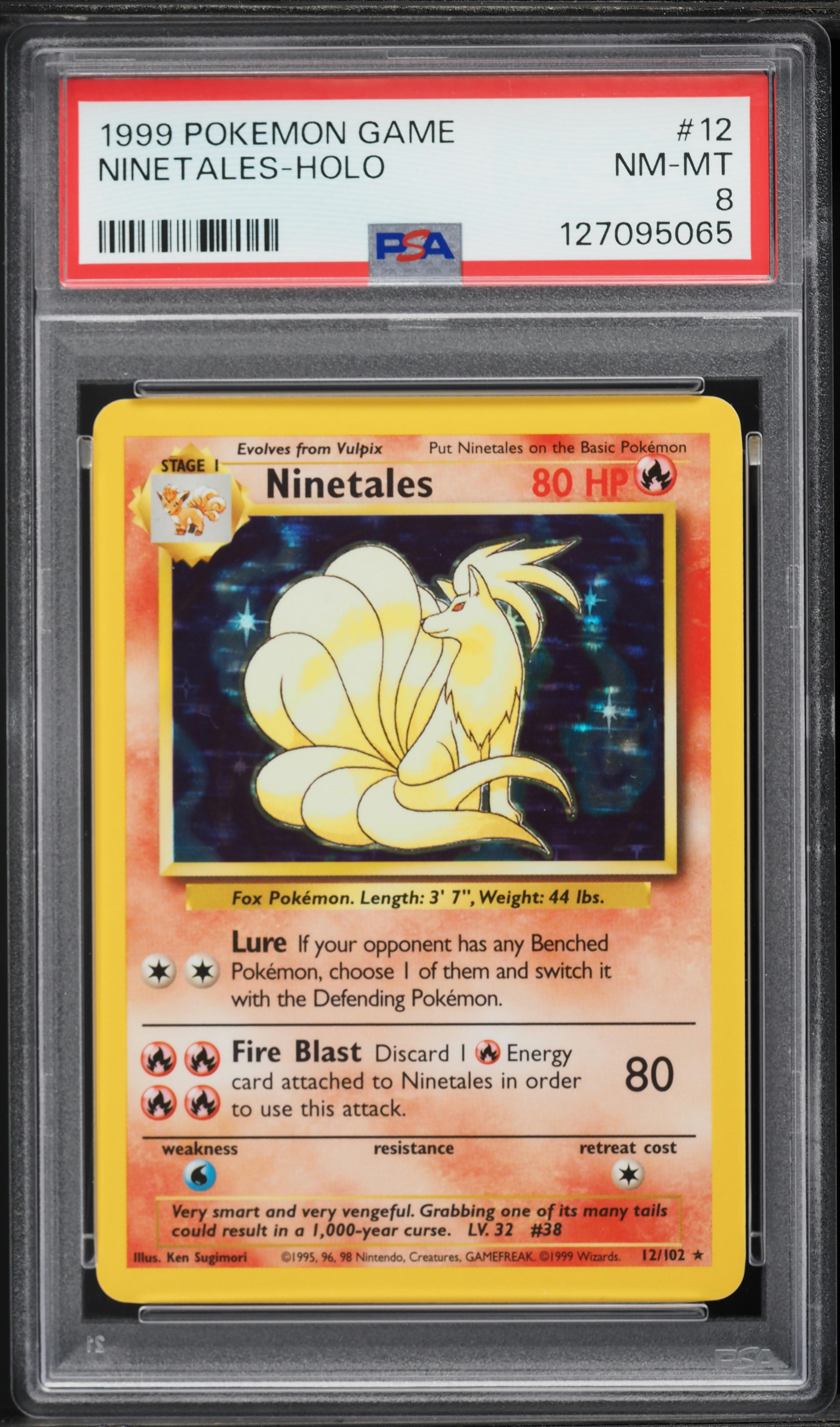 1995 ninetales pokemon card value Ninetales Base Set Holo 12/102 Unlimited 1995 Pokemon Card