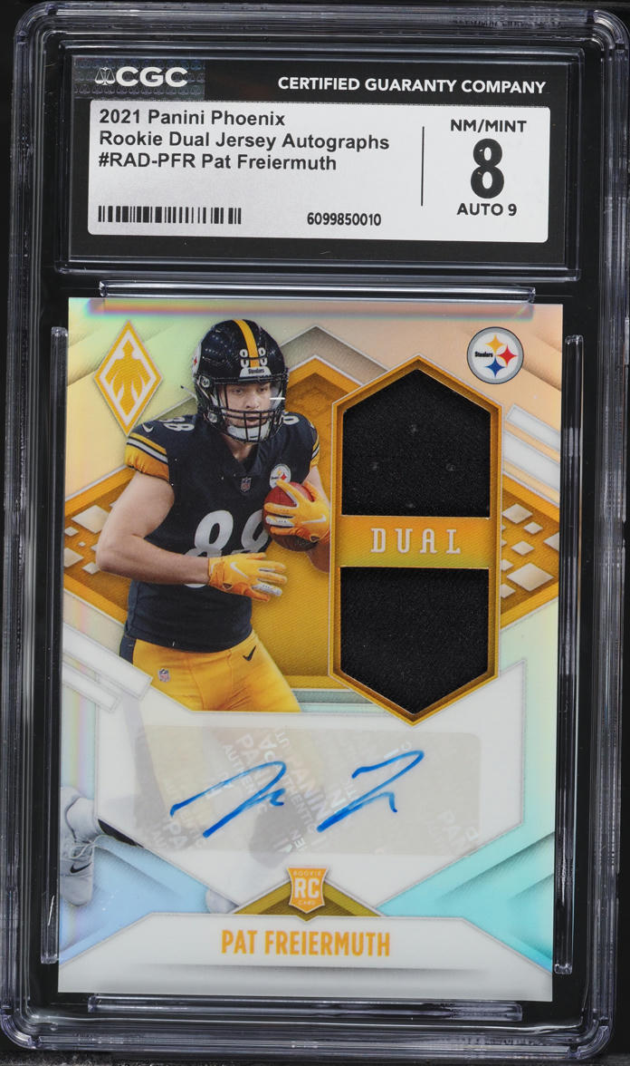 2021 Panini Phoenix Dual Jersey Pat Freiermuth ROOKIE PATCH AUTO