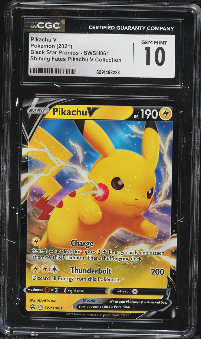 2021 Pokemon Sword & Shield Promo Shining Fates Holo Pikachu V #61