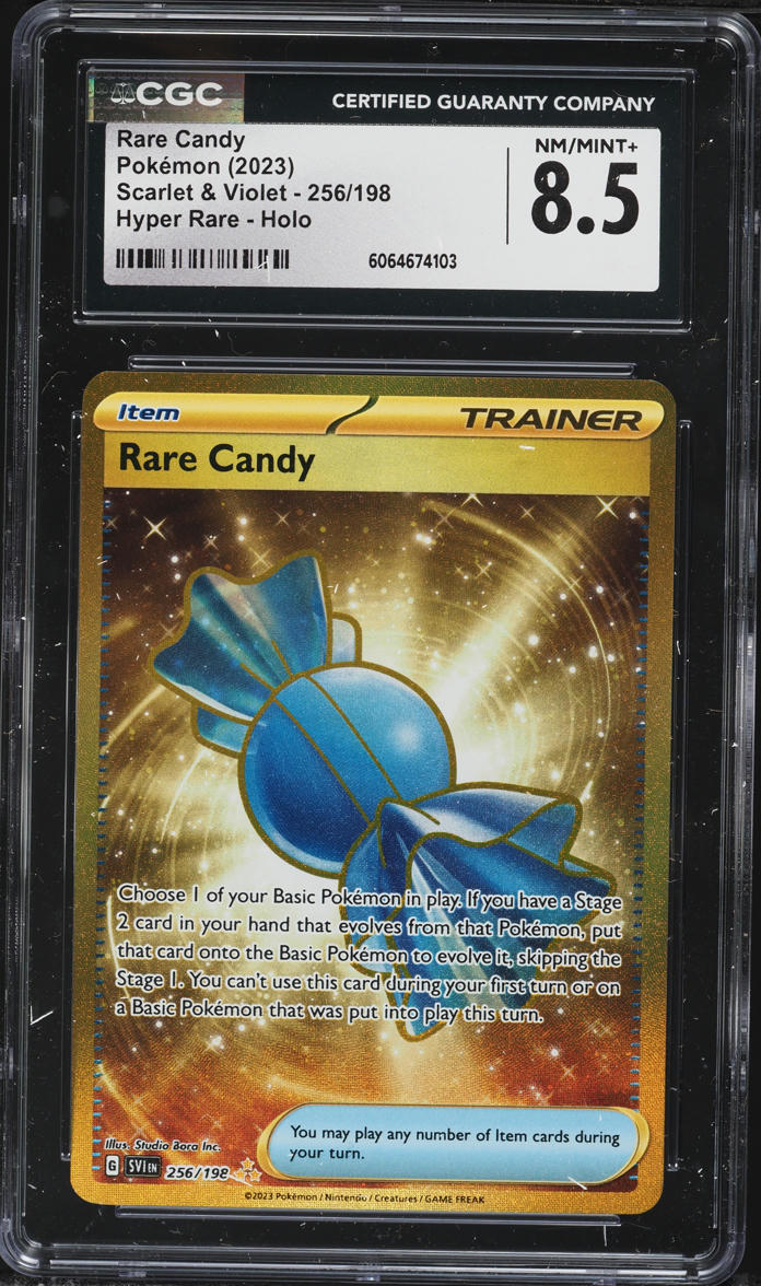 2023 Pokemon Scarlet & Violet Gold Rare Candy #256 CGC 8.5 NM-MT+