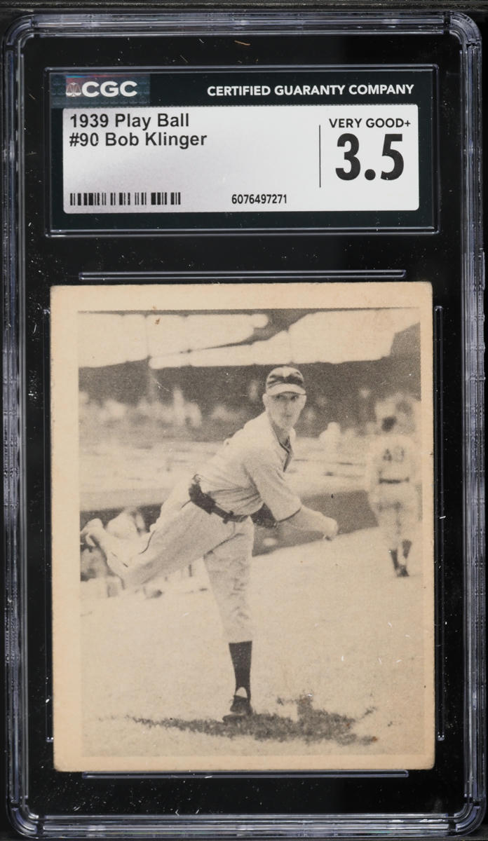 1939 Play Ball Bob Klinger #90 CGC 3.5 VG+