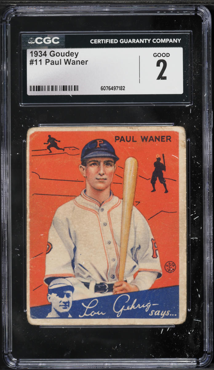 1934 Goudey Paul Waner #11 CGC 2 GD