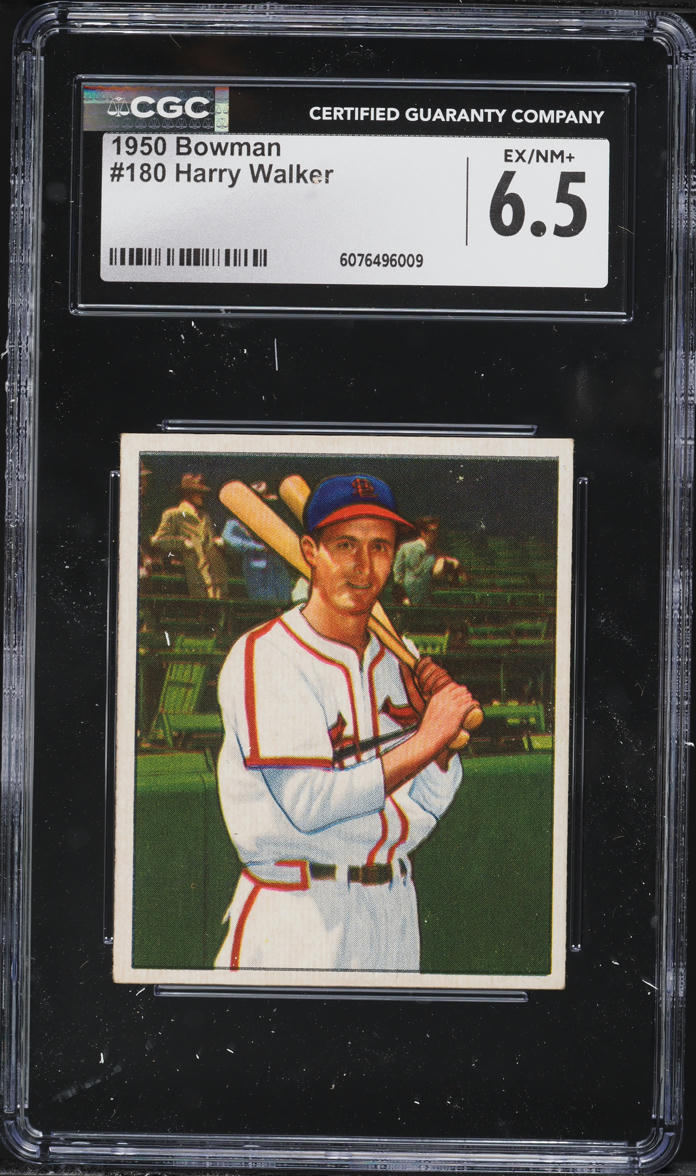 1950 Bowman Harry Walker #180 CGC 6.5 EXMT+